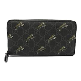 Gucci-Carteira longa de couro preto Gucci-Preto
