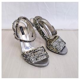 Dolce & Gabbana-Dolce & Gabbana sequin shoes-Silvery