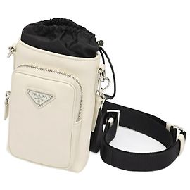 Pochete para smartphone em couro Prada Branco