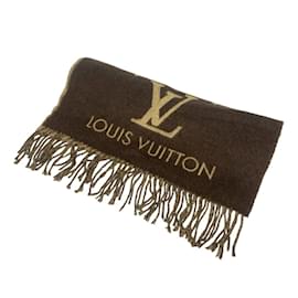 Louis Vuitton-Louis Vuitton Monogram Cashmere Stole-Brown,Monogram