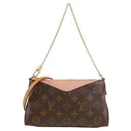 Louis Vuitton-Louis Vuitton Monogram Pallas Clutch Bag-Brown,Pink