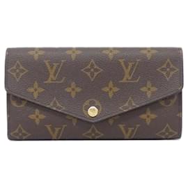 Louis Vuitton-Louis Vuitton Monogram Portefeuille Sarah M62236 Wallet-Brown,Red