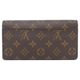 Louis Vuitton-Louis Vuitton Monogram Portefeuille Sarah M62236 Wallet-Brown,Red
