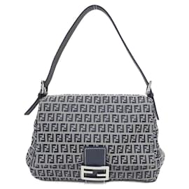 Fendi-Fendi Mamma Baguette Shoulder Bag-Brown,Navy blue