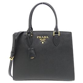 Prada Saffiano Handbag Black