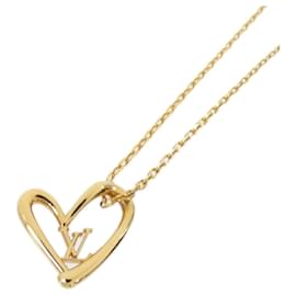 Louis Vuitton-Louis Vuitton Collier Heart Falling in Love Necklace-Golden