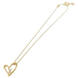 Louis Vuitton-Louis Vuitton Collier Heart Falling in Love Necklace-Golden
