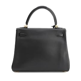 Hermès-Hermes Kelly 25 Shoulder Bag-Black