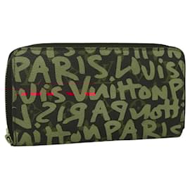 Louis Vuitton-LOUIS VUITTON Monogram Graffiti Zippy Wallet Pink M93710 LV Auth MY064-Pink,Monogram