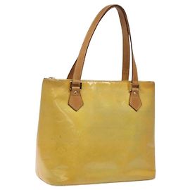 LOUIS VUITTON Monogram Vernis Houston Sac à Main Gris M91053 LV Auth bs22715 Gris