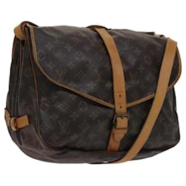 Louis Vuitton-LOUIS VUITTON Monogram Saumur 35 Shoulder Bag M42254 LV Auth BD228-Monogram