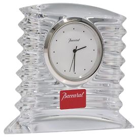 Peso de papel de cristal de vidrio claro Baccarat Quartz Clock Auth am7757 Otro