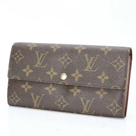 Louis Vuitton-Louis Vuitton Monogram Portefeuille Sarah Long Wallet-Brown,Monogram