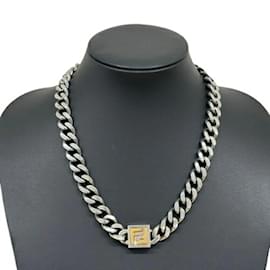 Fendi-Fendi Chain Necklace-Silvery,Golden