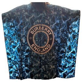 Poncho de seda multicolor Burberry Multicor