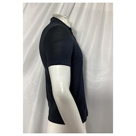 Versace-Polo em algodão preto bordado Medusa da Versace-Preto