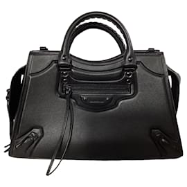 Balenciaga-Balenciaga Small Neo Classic City Tote in Black Leather -Black