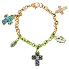 Swarovski-Bracelet Croisé Charmed Swarovski en Métal Doré-Doré