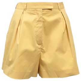 Bermuda de cintura alta Miu Miu em algodão amarelo Amarelo