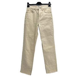 Autre Marque NON SIGNE / UNSIGNED Jeans T.US 27 Cotton Cream