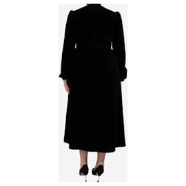 Autre Marque-Black Camille velvet midi dress - size UK 12-Black