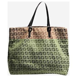 Fendi-Brown Zucchino canvas tote bag-Brown