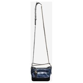 Chanel-Navy blue 2018 mini lambskin Gabrielle bag-Blue