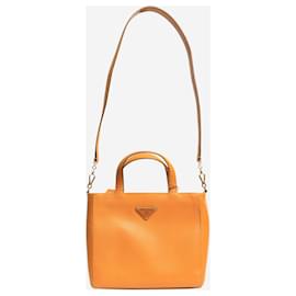 Prada-PRADA Hand Bag Safiano leather 2way Orange Auth 76420-Other