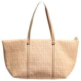 Fendi-Fendi Neutral Zucchino canvas mini tote bag-Other