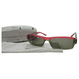 Christian Dior-Christian Dior Pink Red Rhinestone Sunstrass 2 Sunglasses-Pink,Red