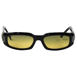 Fendi-Fendi Black Silver Yellow Green Tinted Fs 5606 Sunglasasses-Black,Green,Yellow