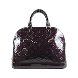 Louis Vuitton-Louis Vuitton Vernis Alma PM Handbag-Dark red