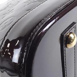 Louis Vuitton-Louis Vuitton Vernis Alma PM Handbag-Dark red
