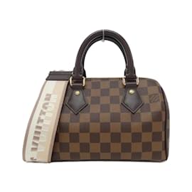 Louis Vuitton-Louis Vuitton Damier Speedy Bandouliere Boston Bag-Beige,Damier ebene