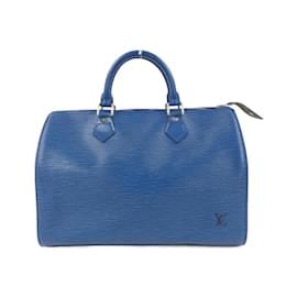 Louis Vuitton-Louis Vuitton Epi Speedy 30cm Boston Bag-Blue