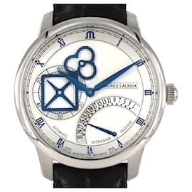 Autre Marque-Maurice Lacroix Masterpiece Square Wheel Retrograde Wristwatch-Other