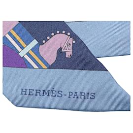 Hermès-Hermès Purple Rocabar Silk Twilly Scarf-Other