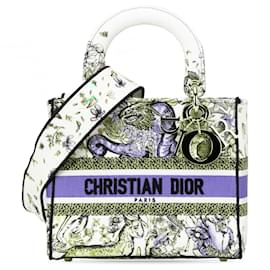 Dior-Dior White Medium Canvas D Constellation Embroidered Lady D Lite-White