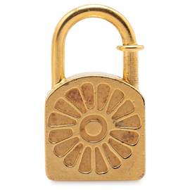 Hermès-Hermès Gold Gold Plated 1994 Limited Edition Sunflower Cadena Lock Charm-Golden