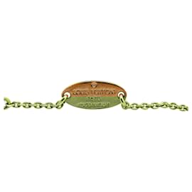 Louis Vuitton-Louis Vuitton Gold Gold Plated LV and Me Letter E Necklace-Golden
