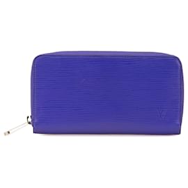 Louis Vuitton-Louis Vuitton Purple Epi Zippy Long Wallet-Purple