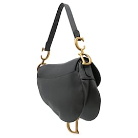 Dior-Dior Black Leather Saddle Bag-Black