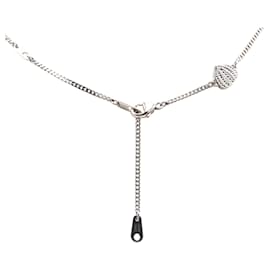 Louis Vuitton-Louis Vuitton Silver Yayoi Kusama Silver Plated LV Iconic Infinity Dots Pendant Necklace-Silvery
