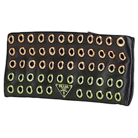Prada-Prada Triangle Plate Pen Case Pouch-Black