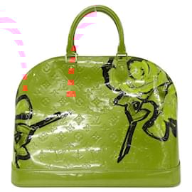 Louis Vuitton-Louis Vuitton Vernis Monogram Rose Alma MM Handbag-Orange,Monogram