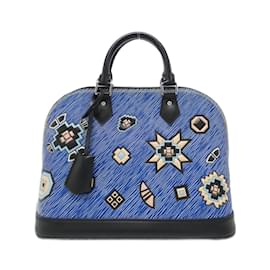 Louis Vuitton-Louis Vuitton Epi Denim Alma PM Handbag-Blue
