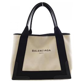 Balenciaga-Balenciaga Navy Cabas S Handbag-Black,Navy blue