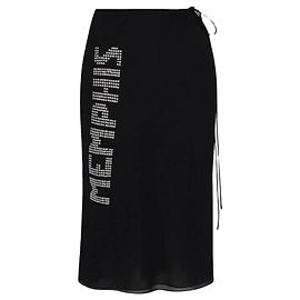 Autre Marque Falda Memphis de seda negra Negro