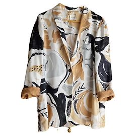 Autre Marque Blazer de seda Multicolor