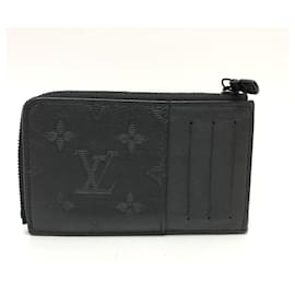 Louis Vuitton-Louis Vuitton Monogram Shadow Coin Purse-Black